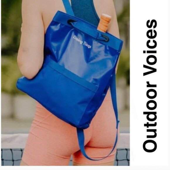 New Outdoor Voices Convertible Weather Resistant Blue Backpack Tote - Picture 1 of 8